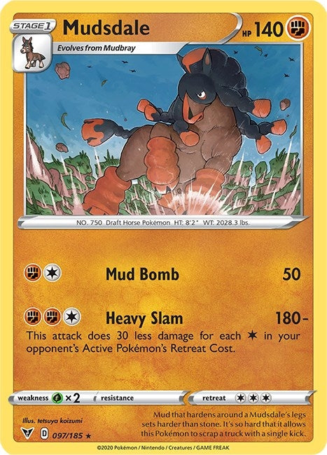 Image for Mudsdale (097/185) (SWSH04: Vivid Voltage) - Pokemon