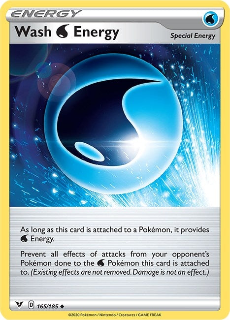 Image for Wash Water Energy (165/185) (SWSH04: Vivid Voltage) - Pokemon