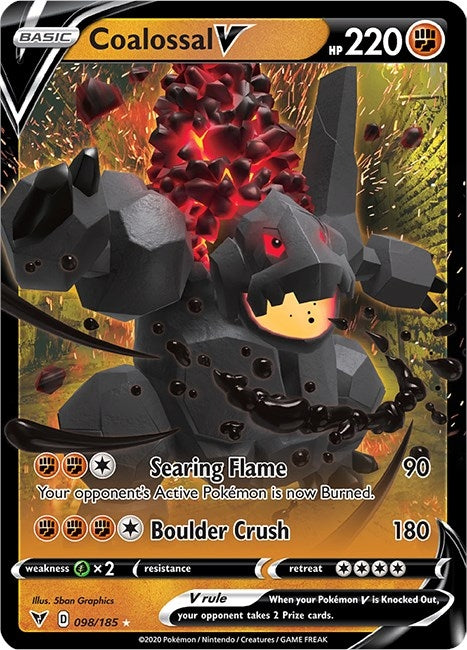 Image for Coalossal V (098/185) (SWSH04: Vivid Voltage) - Pokemon