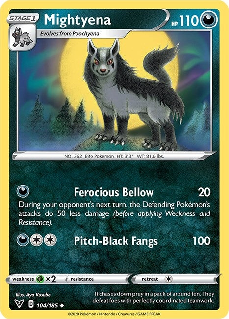 Image for Mightyena (104/185) (SWSH04: Vivid Voltage) - Pokemon