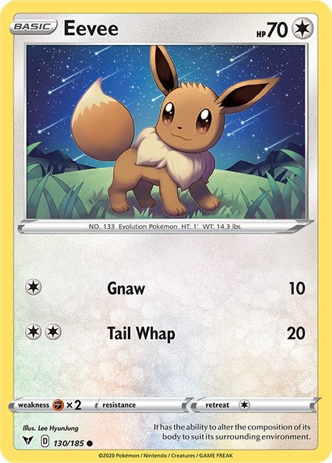 Image for Eevee (130/185) (SWSH04: Vivid Voltage) - Pokemon