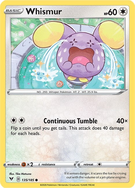 Image for Whismur (135/185) (SWSH04: Vivid Voltage) - Pokemon