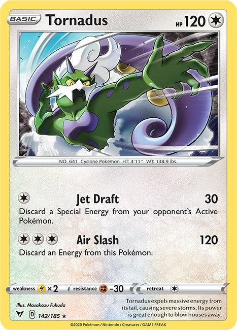 Image for Tornadus (142/185) (SWSH04: Vivid Voltage) - Pokemon