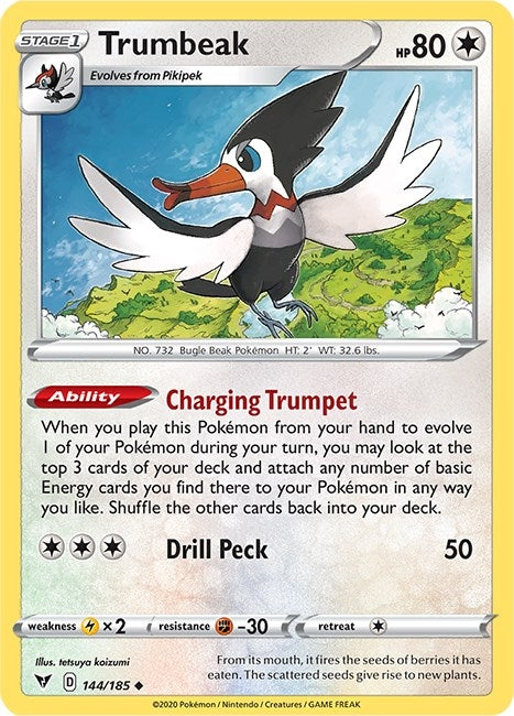 Image for Trumbeak (144/185) (SWSH04: Vivid Voltage) - Pokemon
