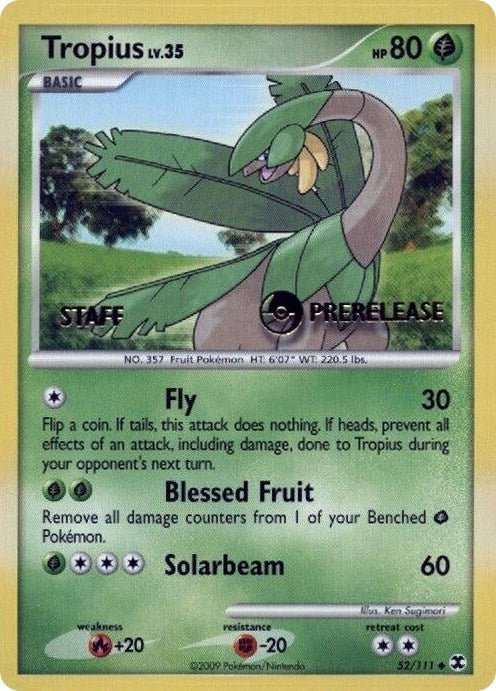 Image for Tropius - 52/111 (Prerelease) [Staff] (52/111) (Nintendo Promos) - Pokemon