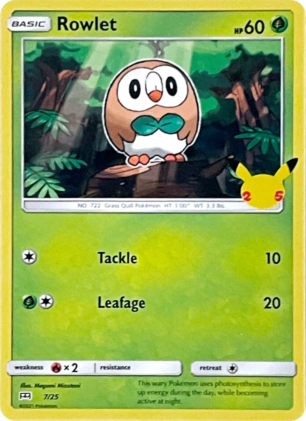 Image for Rowlet (007/025) (McDonald's 25th Anniversary Promos) - Pokemon