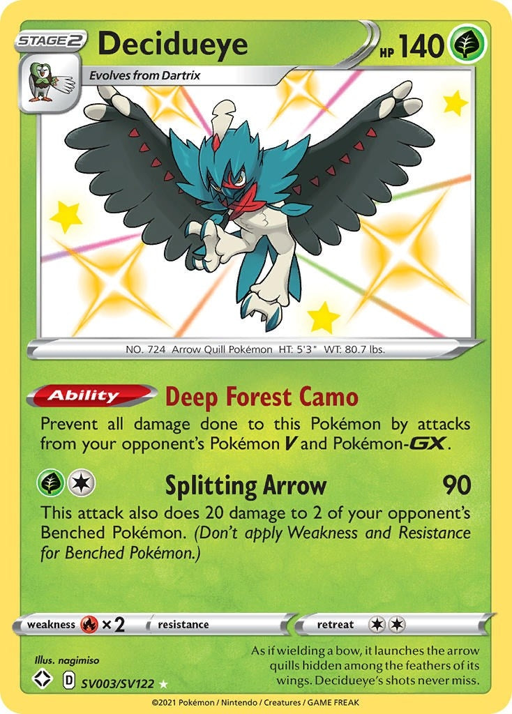 Image for Decidueye (SV003/SV122) (Shining Fates: Shiny Vault) - Pokemon