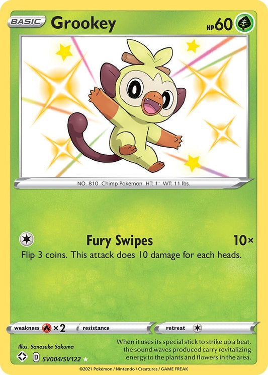 Image for Grookey (SV004/SV122) (Shining Fates: Shiny Vault) - Pokemon