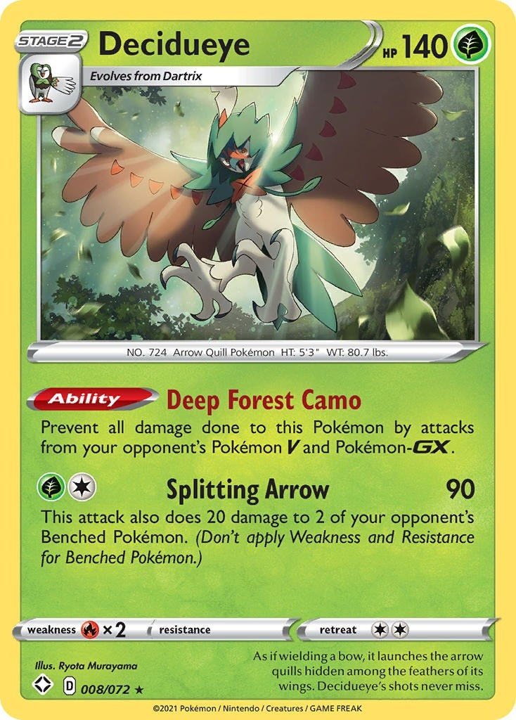 Image for Decidueye (008/072) (Shining Fates) - Pokemon