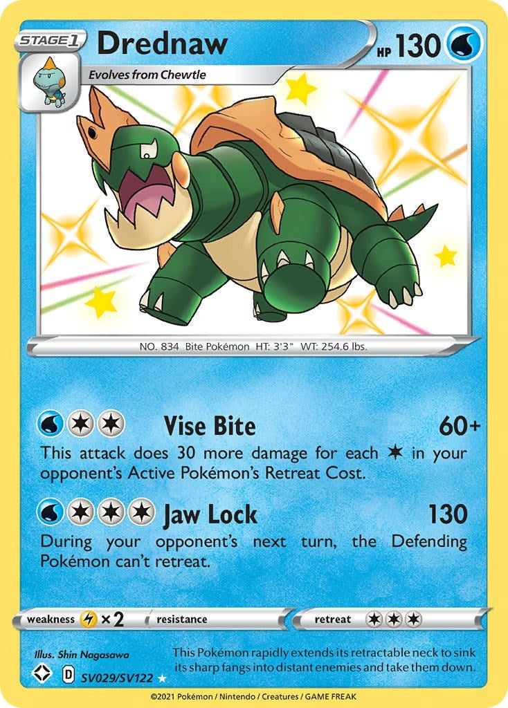 Image for Drednaw (SV029/SV122) (Shining Fates: Shiny Vault) - Pokemon