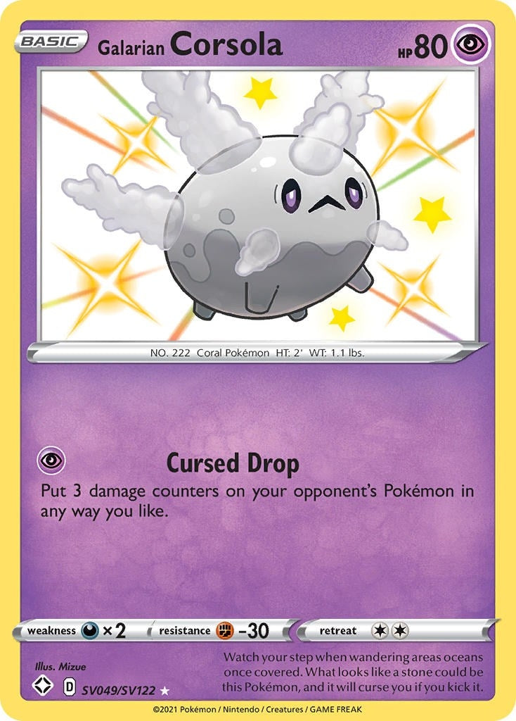 Image for Galarian Corsola (SV049/SV122) (Shining Fates: Shiny Vault) - Pokemon