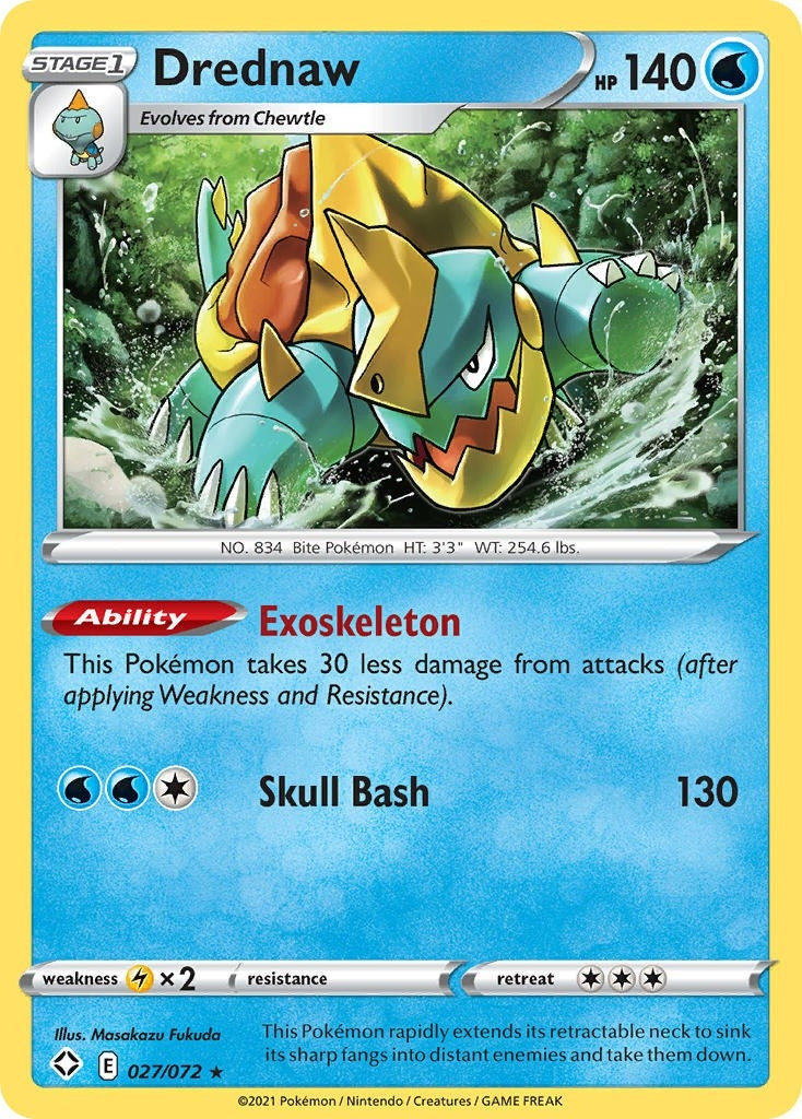 Image for Drednaw (027/072) (Shining Fates) - Pokemon