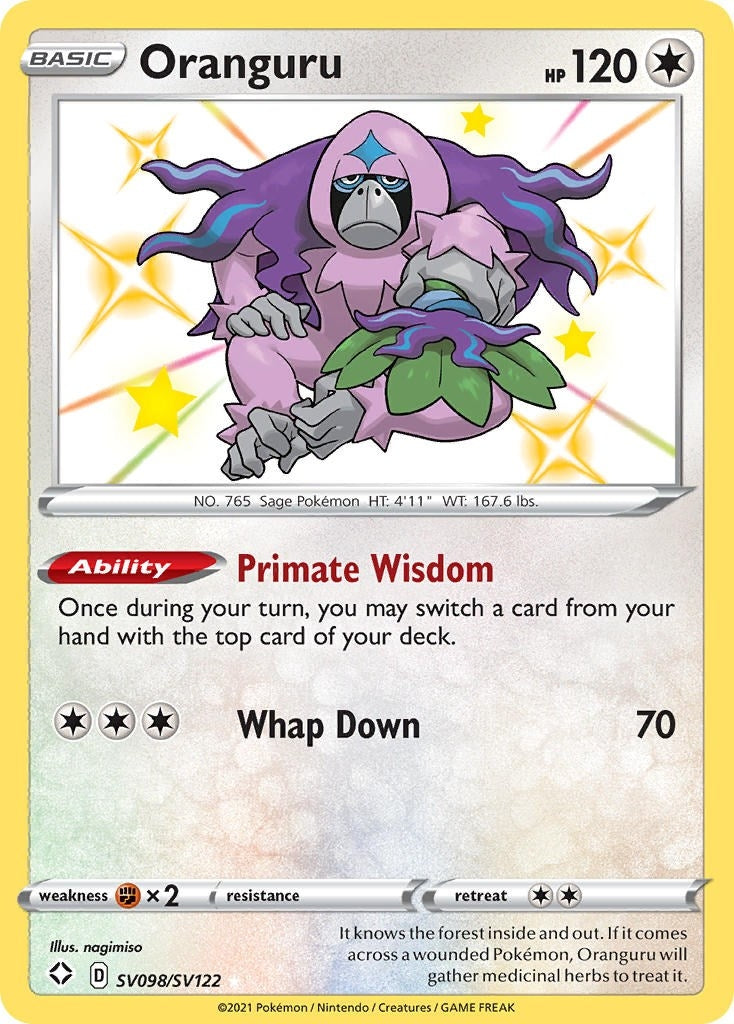 Image for Oranguru (SV098/SV122) (Shining Fates: Shiny Vault) - Pokemon