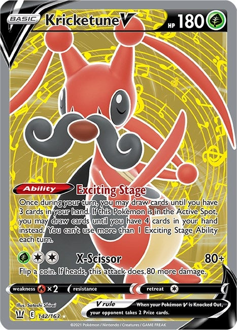 Image for Kricketune V (Full Art) (142/163) (SWSH05: Battle Styles) - Pokemon