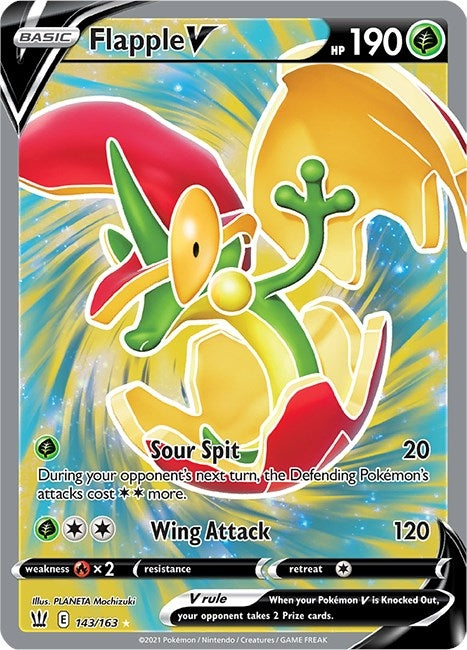 Image for Flapple V (Full Art) (143/163) (SWSH05: Battle Styles) - Pokemon