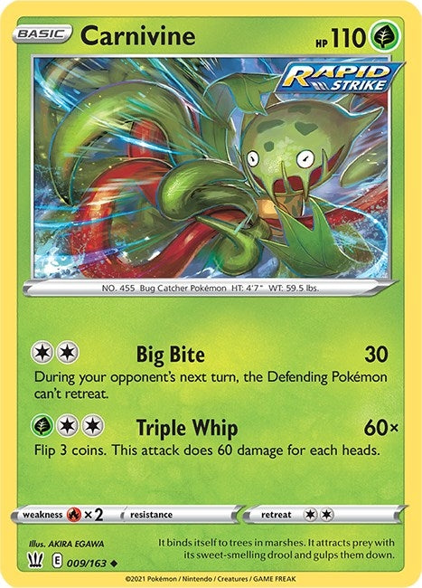 Image for Carnivine (009/163) (SWSH05: Battle Styles) - Pokemon