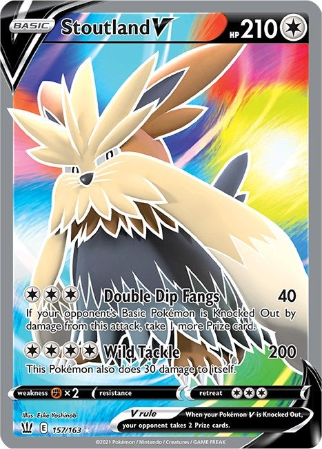 Image for Stoutland V (Full Art) (157/163) (SWSH05: Battle Styles) - Pokemon