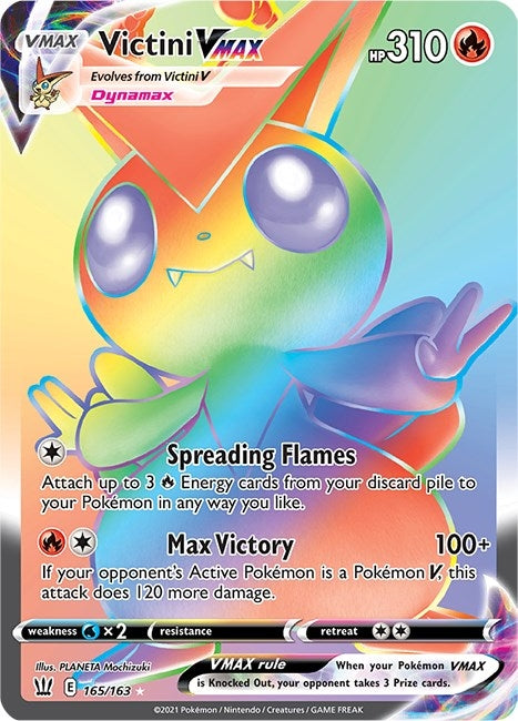 Image for Victini VMAX (Secret) (165/163) (SWSH05: Battle Styles) - Pokemon