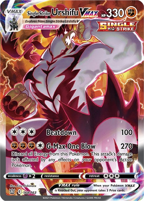 Image for Single Strike Urshifu VMAX (Alternate Art Secret) (168/163) (SWSH05: Battle Styles) - Pokemon