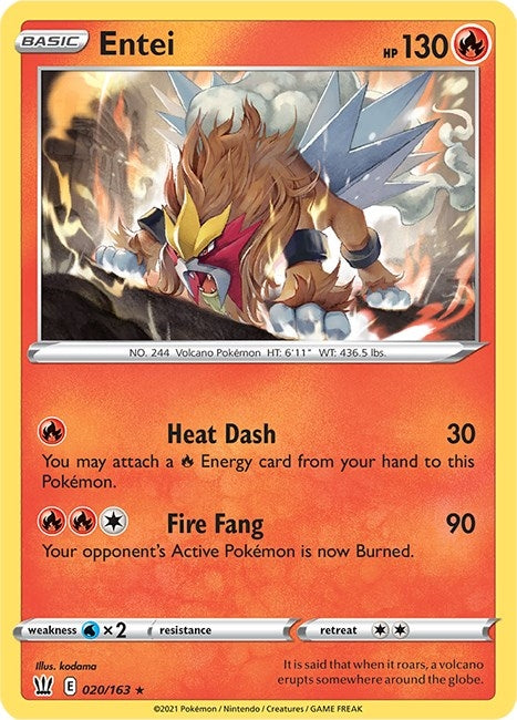 Image for Entei (020/163) (SWSH05: Battle Styles) - Pokemon