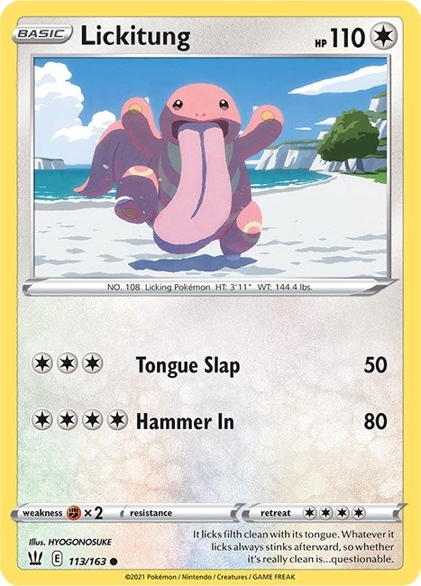 Image for Lickitung (113/163) (SWSH05: Battle Styles) - Pokemon