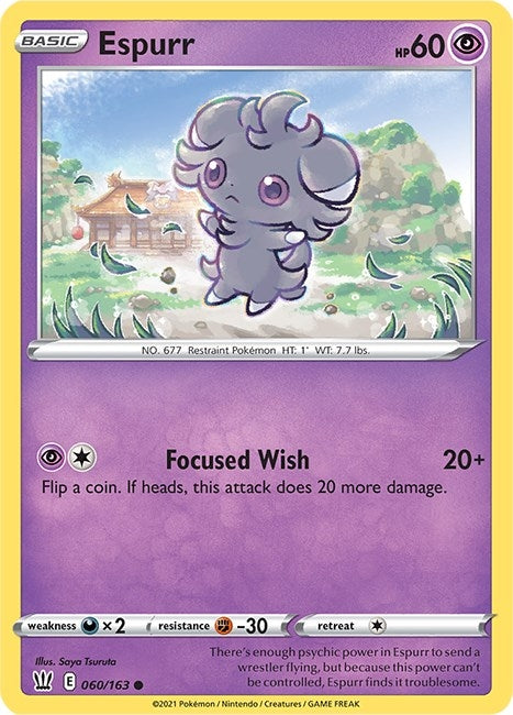 Image for Espurr (060/163) (SWSH05: Battle Styles) - Pokemon