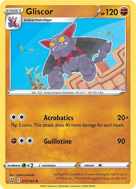 Image for Gliscor (072/163) (SWSH05: Battle Styles) - Pokemon