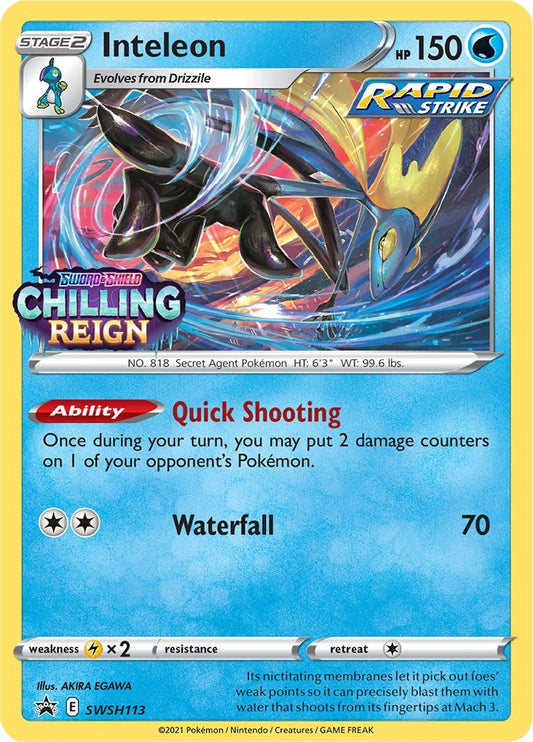 Image for Inteleon - SWSH113 (Prerelease) (SWSH113) (SWSH: Sword & Shield Promo Cards) - Pokemon