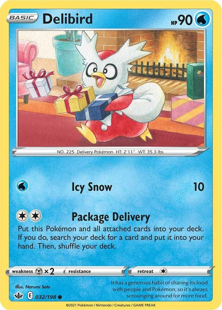 Image for Delibird (032/198) (SWSH06: Chilling Reign) - Pokemon