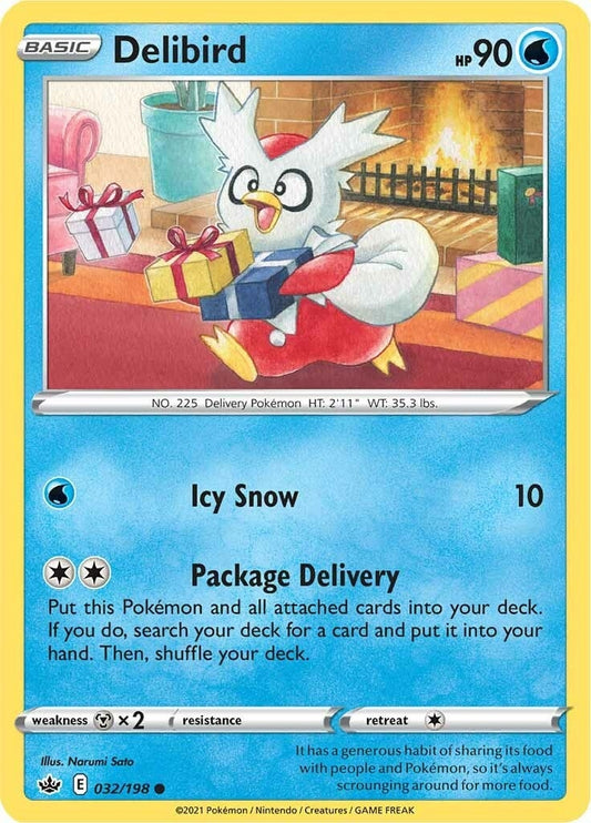 Image for Delibird (032/198) (SWSH06: Chilling Reign) - Pokemon
