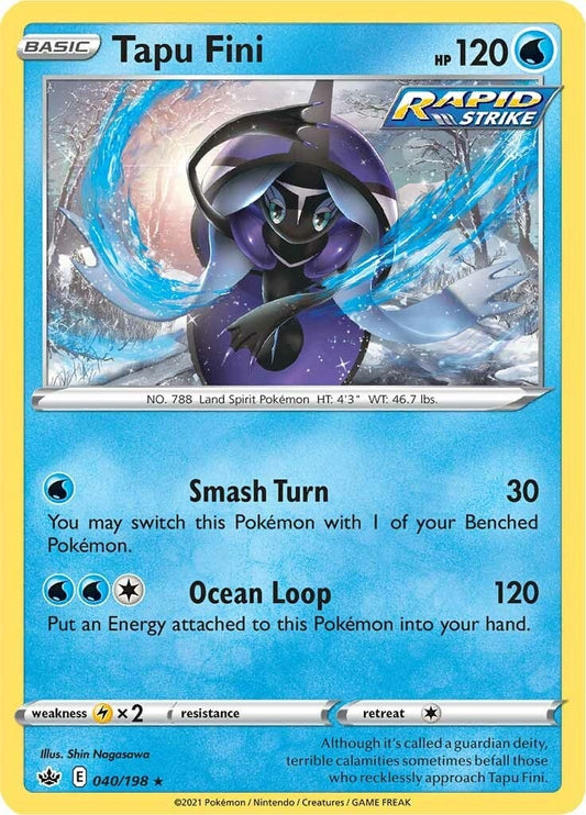 Image for Tapu Fini (040/198) (SWSH06: Chilling Reign) - Pokemon
