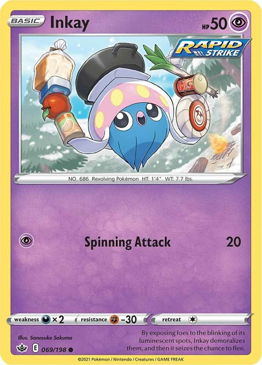 Image for Inkay (069/198) (SWSH06: Chilling Reign) - Pokemon