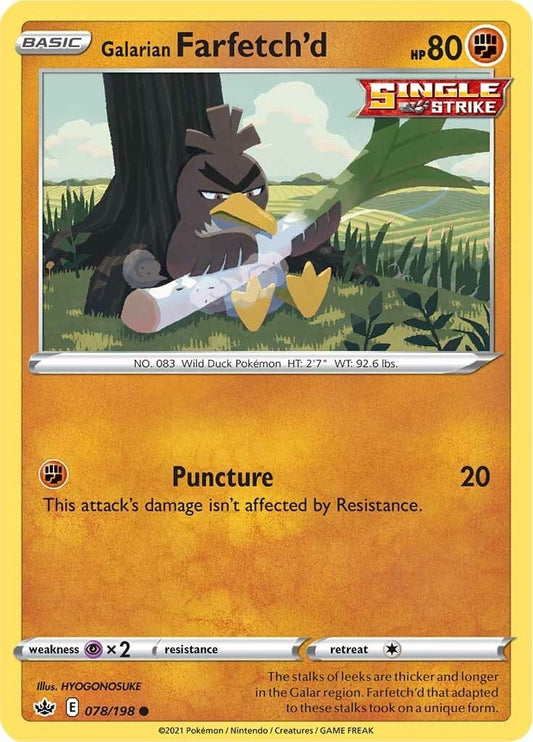 Image for Galarian Farfetch'd (078/198) (SWSH06: Chilling Reign) - Pokemon