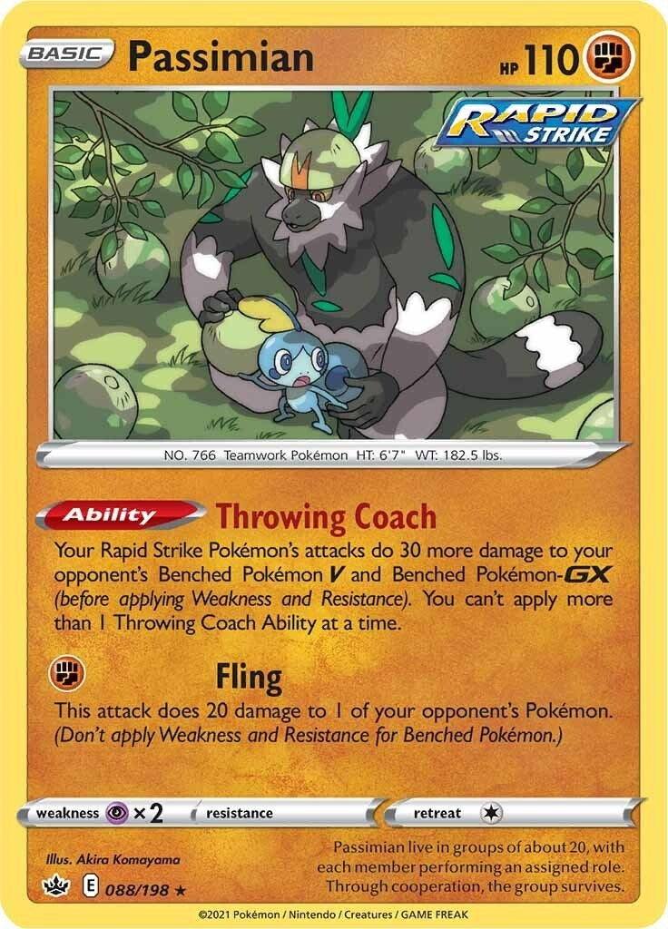 Image for Passimian (088/198) (SWSH06: Chilling Reign) - Pokemon