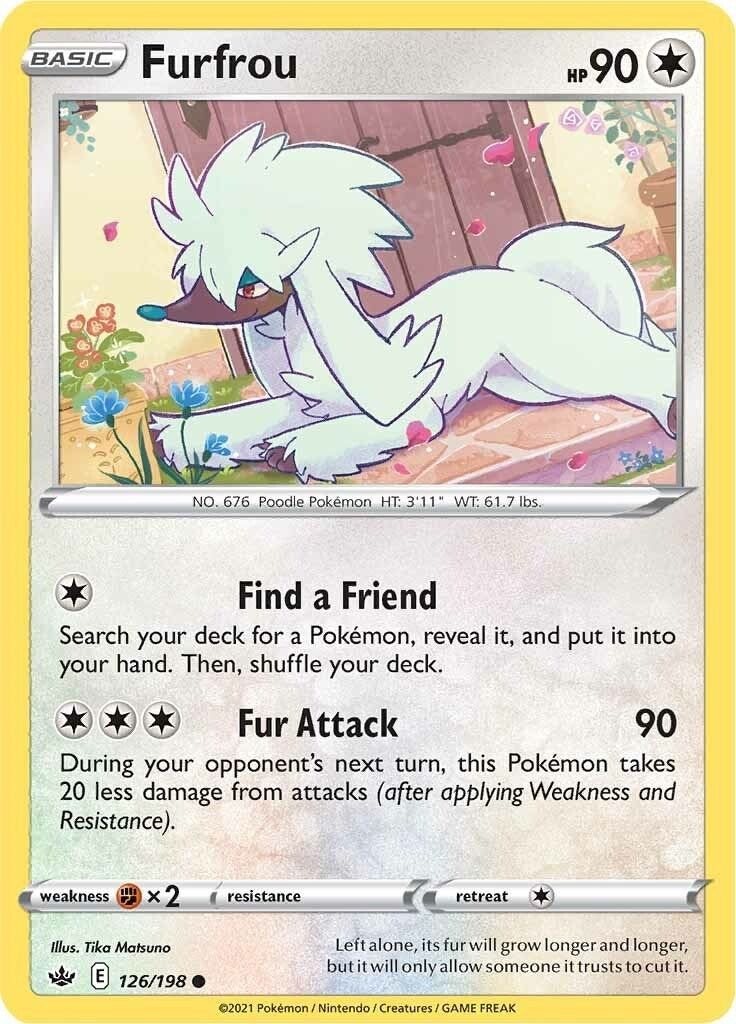 Image for Furfrou (126/198) (SWSH06: Chilling Reign) - Pokemon