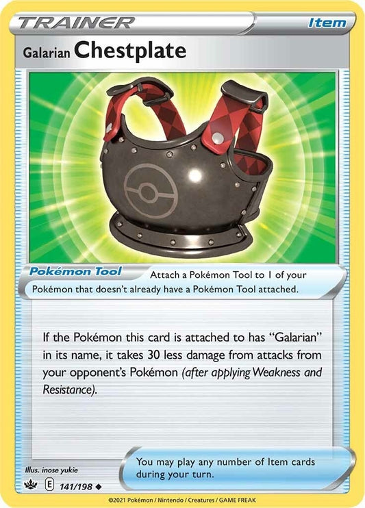 Image for Galarian Chestplate (141/198) (SWSH06: Chilling Reign) - Pokemon