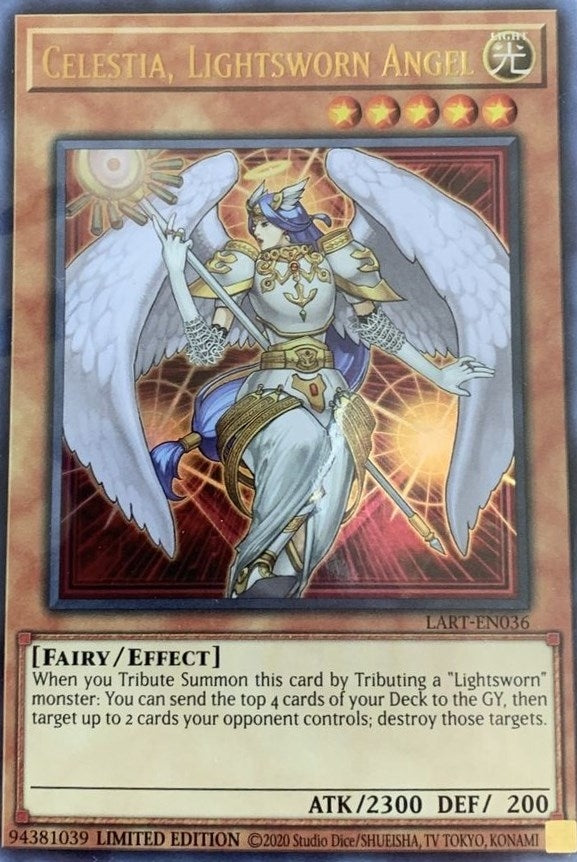 Image for Celestia, Lightsworn Angel (LART-EN036) (The Lost Art Promotion) (LART) - YuGiOh