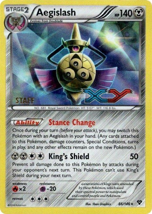 Image for Aegislash - 86/146 (Prerelease) [Staff] (86/146) (XY Promos) - Pokemon