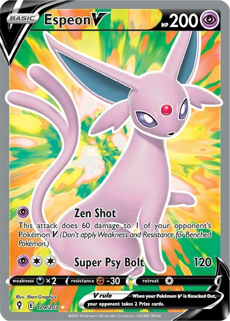 Image for Espeon V (Full Art) (179/203) (SWSH07: Evolving Skies) - Pokemon