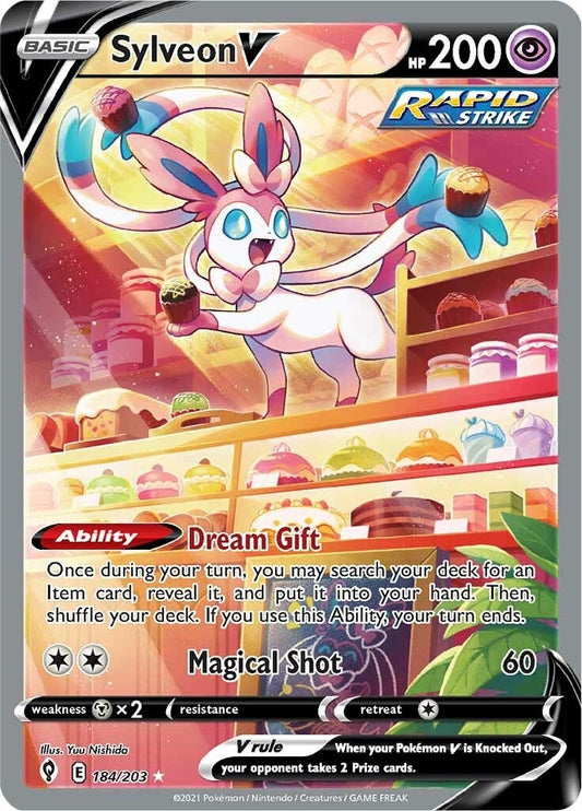 Image for Sylveon V (Alternate Full Art) (184/203) (SWSH07: Evolving Skies) - Pokemon