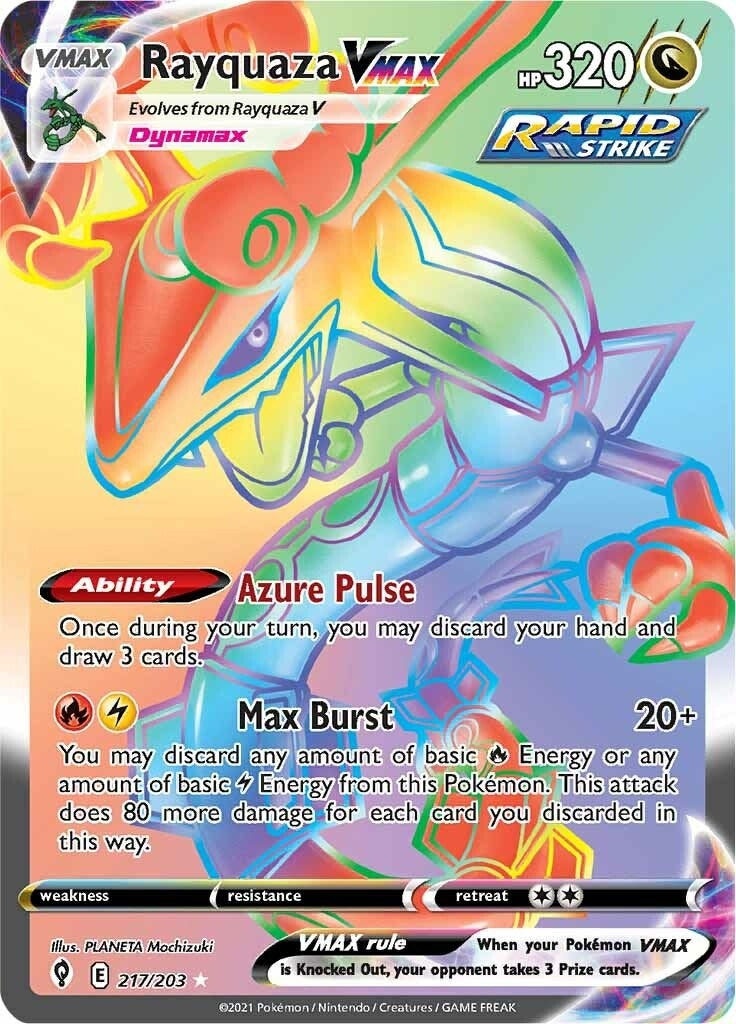 Image for Rayquaza VMAX (Secret) (217/203) (SWSH07: Evolving Skies) - Pokemon