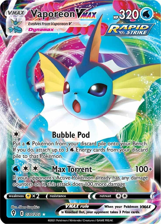 Image for Vaporeon VMAX (030/203) (SWSH07: Evolving Skies) - Pokemon
