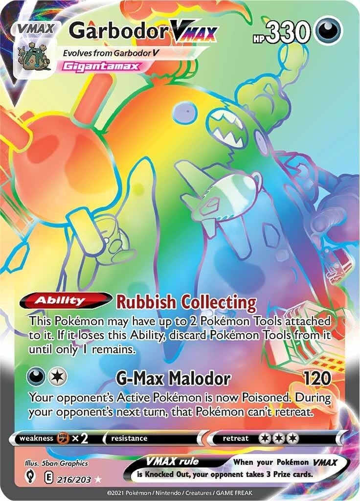 Image for Garbodor VMAX (Secret) (216/203) (SWSH07: Evolving Skies) - Pokemon