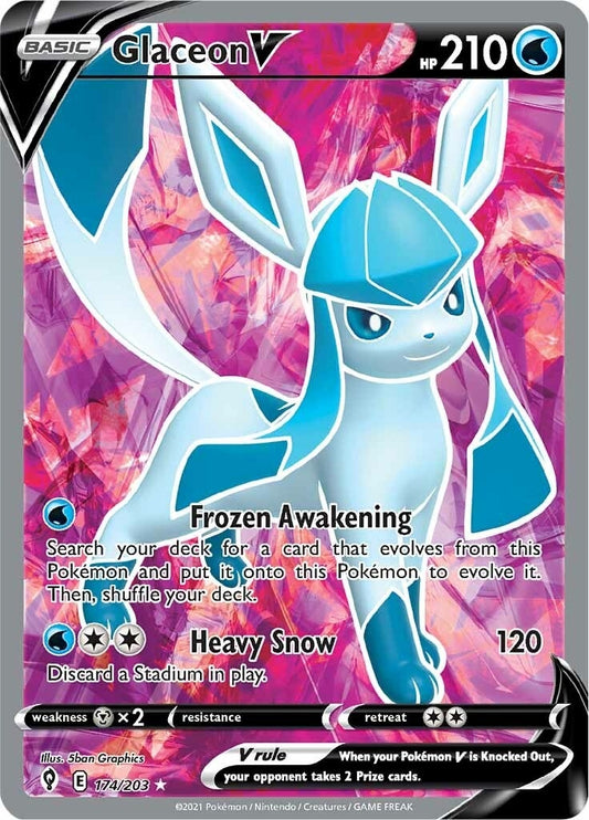 Image for Glaceon V (Full Art) (174/203) (SWSH07: Evolving Skies) - Pokemon