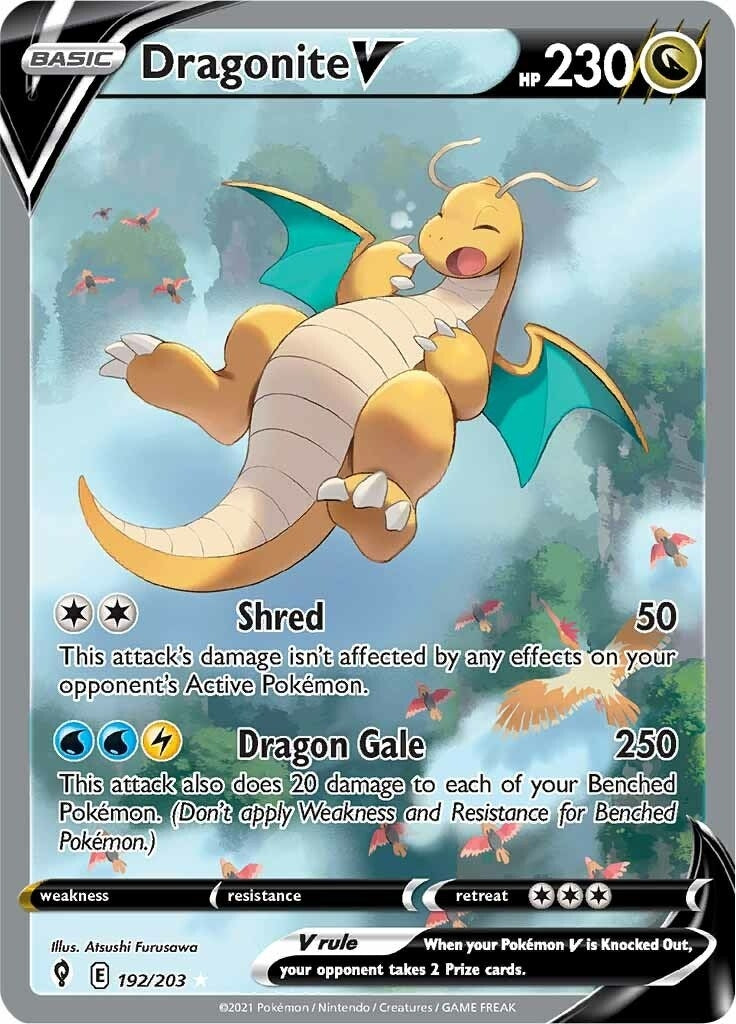 Image for Dragonite V (Alternate Full Art) (192/203) (SWSH07: Evolving Skies) - Pokemon