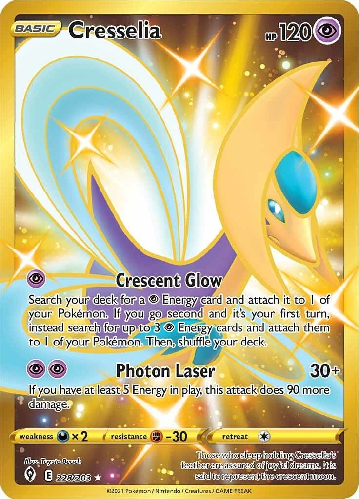 Image for Cresselia (Secret) (228/203) (SWSH07: Evolving Skies) - Pokemon