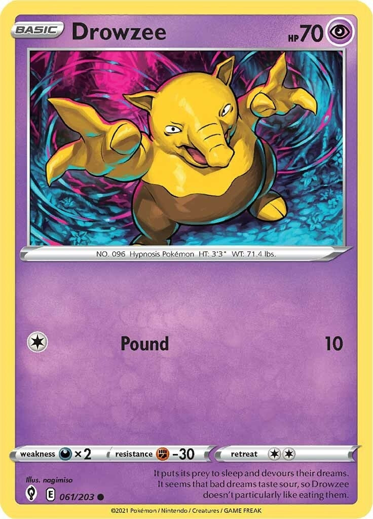 Image for Drowzee (061/203) (SWSH07: Evolving Skies) - Pokemon