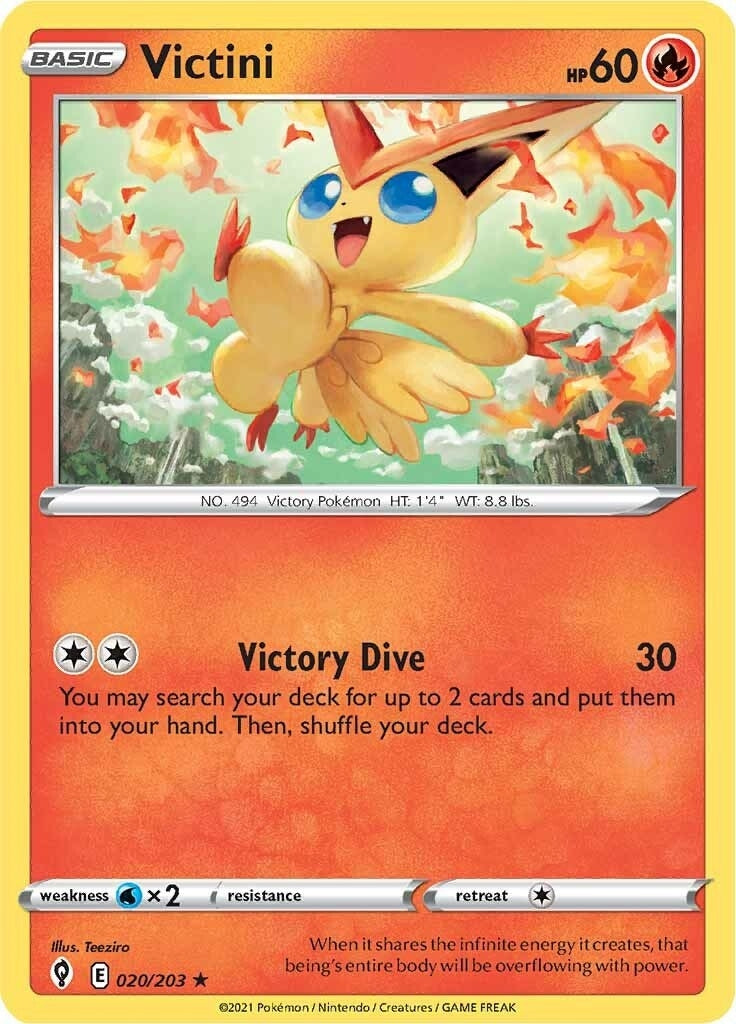 Image for Victini (020/203) (SWSH07: Evolving Skies) - Pokemon