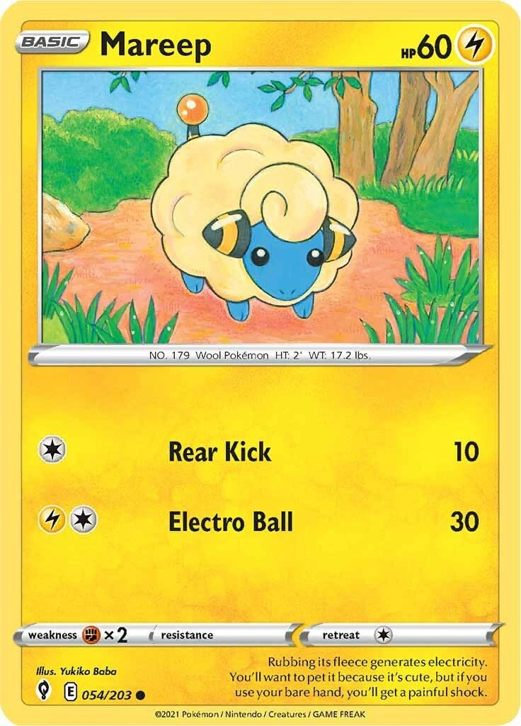 Image for Mareep (054/203) (SWSH07: Evolving Skies) - Pokemon