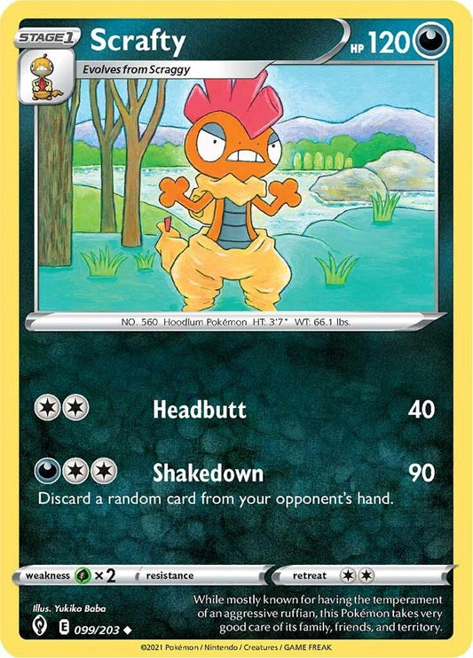 Image for Scrafty (099/203) (SWSH07: Evolving Skies) - Pokemon